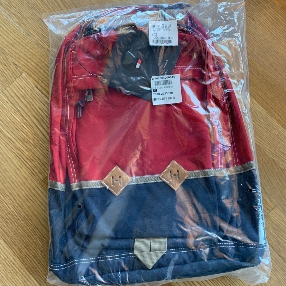 Tommy Hilfiger Red & Navy Backpack - Picture 4 of 9
